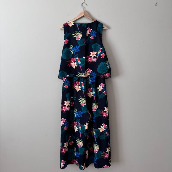 Simons | Contemporaine Sleeveless Tropical Floral Jumpsuit - Size 14 - Picture 7 of 16